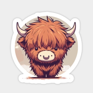 Kawaii Scottish Hairy Highland Cow Sticker